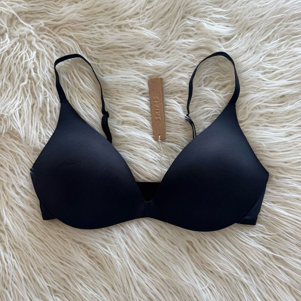 Skims Wireless Super Pushup Bra Onyx Size 36A